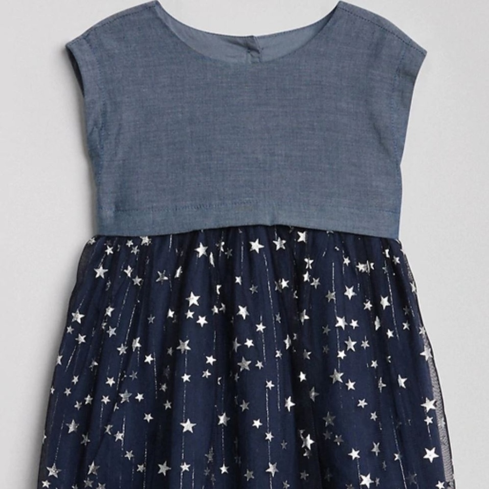 GAP KIDS 3 6 12 18 mos Baby Girl Blue Star Dress